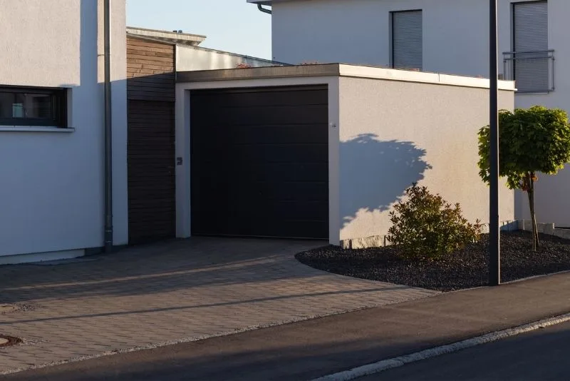 A carport attached to a house