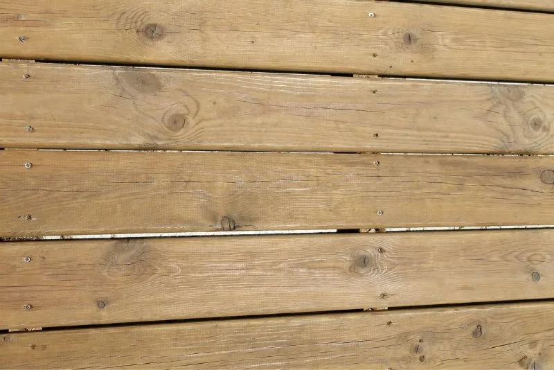 A wooden deck