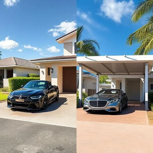 Before and After- Hope Island Home with Luxury Carport Protecting Vehicles from Queensland Weather